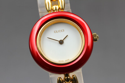 EXC+5 Case] Vintage Gucci 11/12.2 Change Bezel 6 Color QZ Woman's
