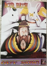 ACID BATH - PAEGAN TERRORISM TACTICS Promo Poster  Original 1996 NOS PROMOTIONAL