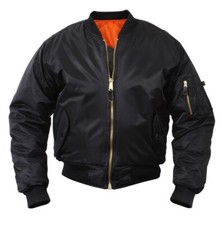 Rothco Kids MA-1 Flight Jacket - Black