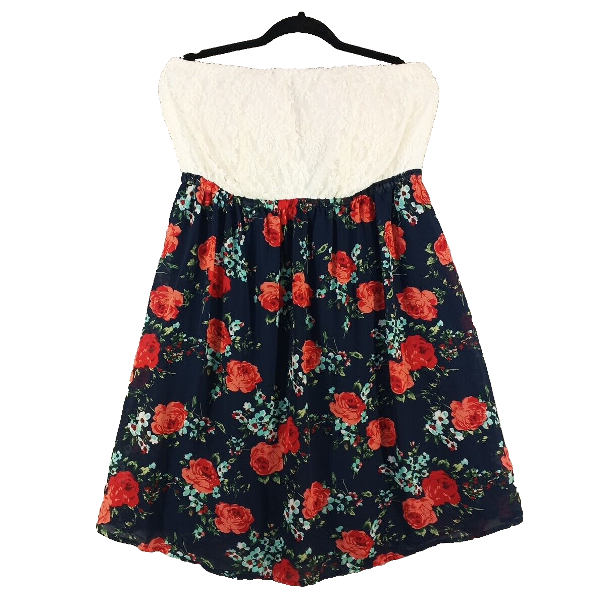 NEW LOOK Strapless Floral Dress Lace Bust Off-the-Shoulder Elastic Waist SIZE 2X | eBay NEW LOOK Strapless Floral Dress Lace Bust Off-the-Shoulder Elastic Waist SIZE 2X | eBay