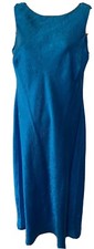 Monsoon Y2K Kingfisher Blue Midi Dress Size UK10 Deadstock
