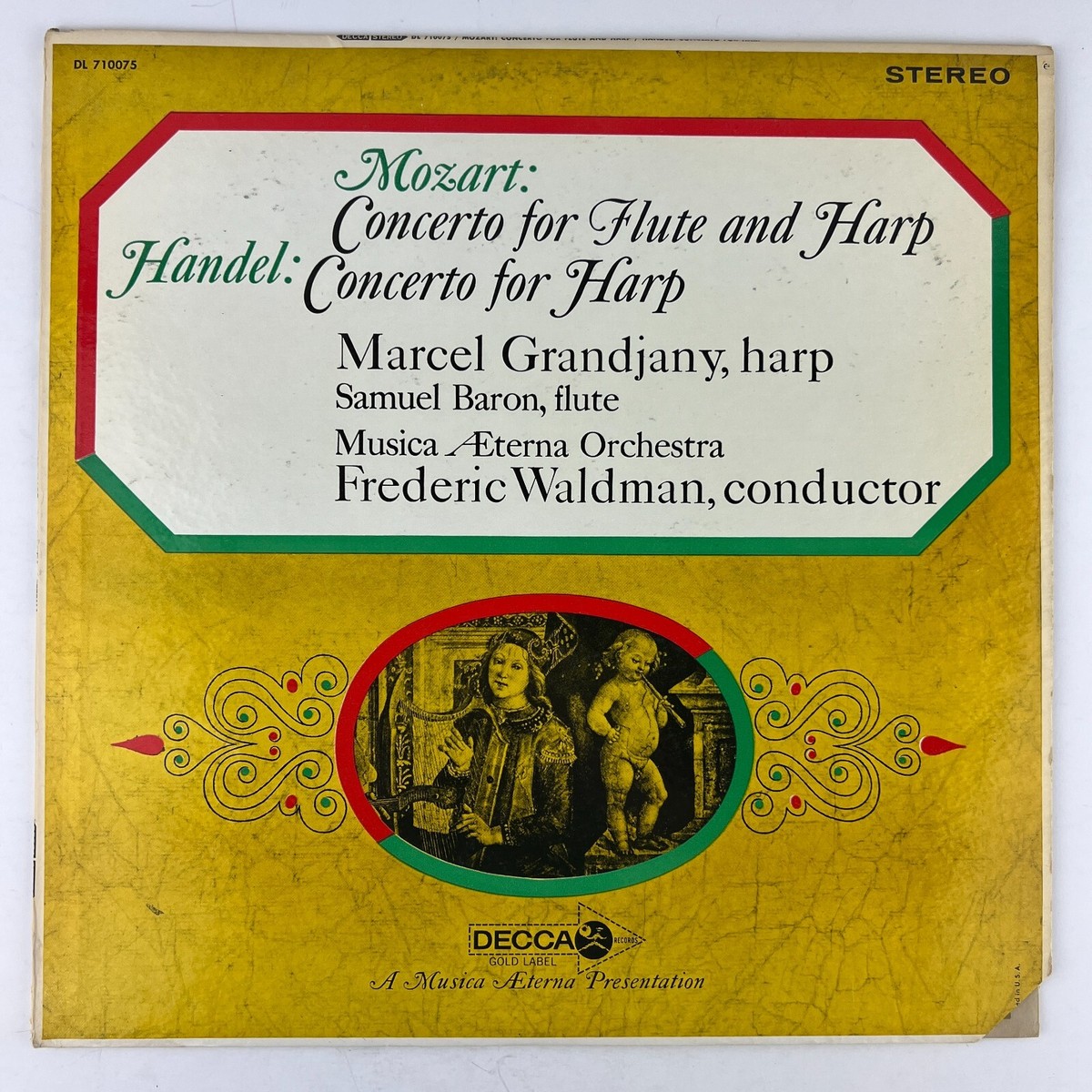 Marcel Grandjany Mozart & Handel Harp Concertos Vinyl LP