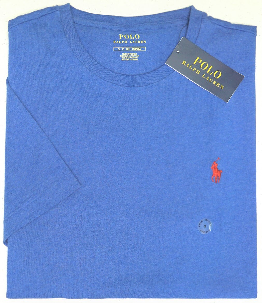 【送料&関税込】Polo Ralph Lauren Cotton Crew-neck T-shirt Polo Ralph Lauren Mens Short Sleeve Crewneck Tee Cotton T