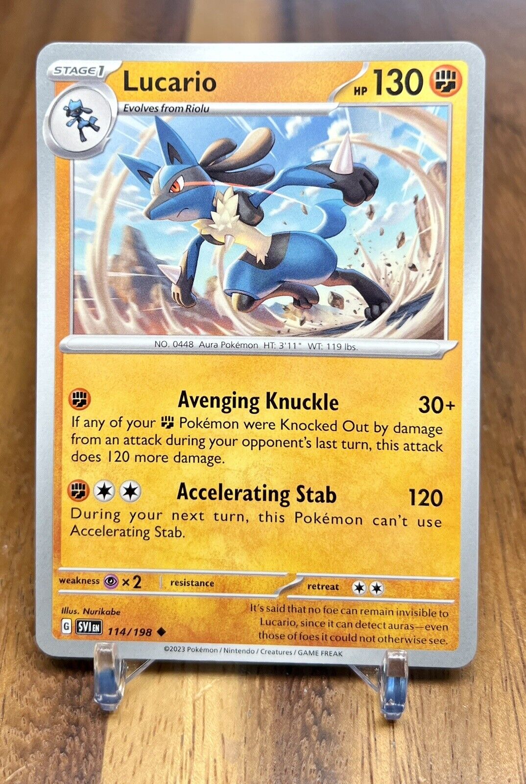 Lucario - 114/198 Scarlet & Violet Uncommon Pokemon - NM/MINT – The  PokéTrade Emporium