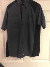 Red Kap Short Sleeve blue/grey/black Work Shirt Medium Nice Used. 3 for 12