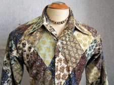 1970s 16 - 16 1/2" Vintage Anderson-Little Co. Men's Calico Shirt