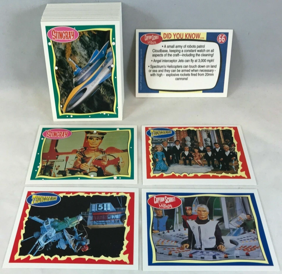 THUNDERBIRDS STINGRAY CAPTAIN SCARLET Set of 66 Cards Gerry Anderson Near Mint - Image 2 of 4