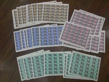 SG 13 14 15 23 GUERNSEY FIRST DEFINITIVE 40 COMPLETE SHEETS 1/2d 1d 1 1/2d 1/6d