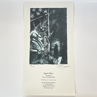 Jasper Johns The Seasons Art Gallery Ad Promo Invite Print 1991 Brooke Alexander