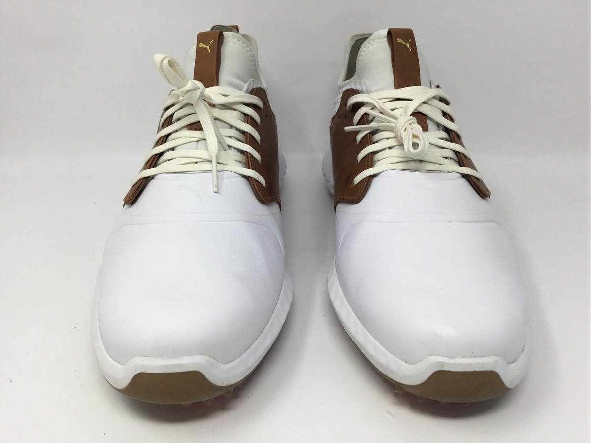 PUMA Mens Ignite Pwradapt Caged Crafted Golf Shoe Size 9 White