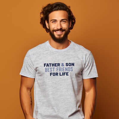 T-shirt homme  manches courtes - FATHER AND SON BEST FRIENDS FOR LI couleur gris
