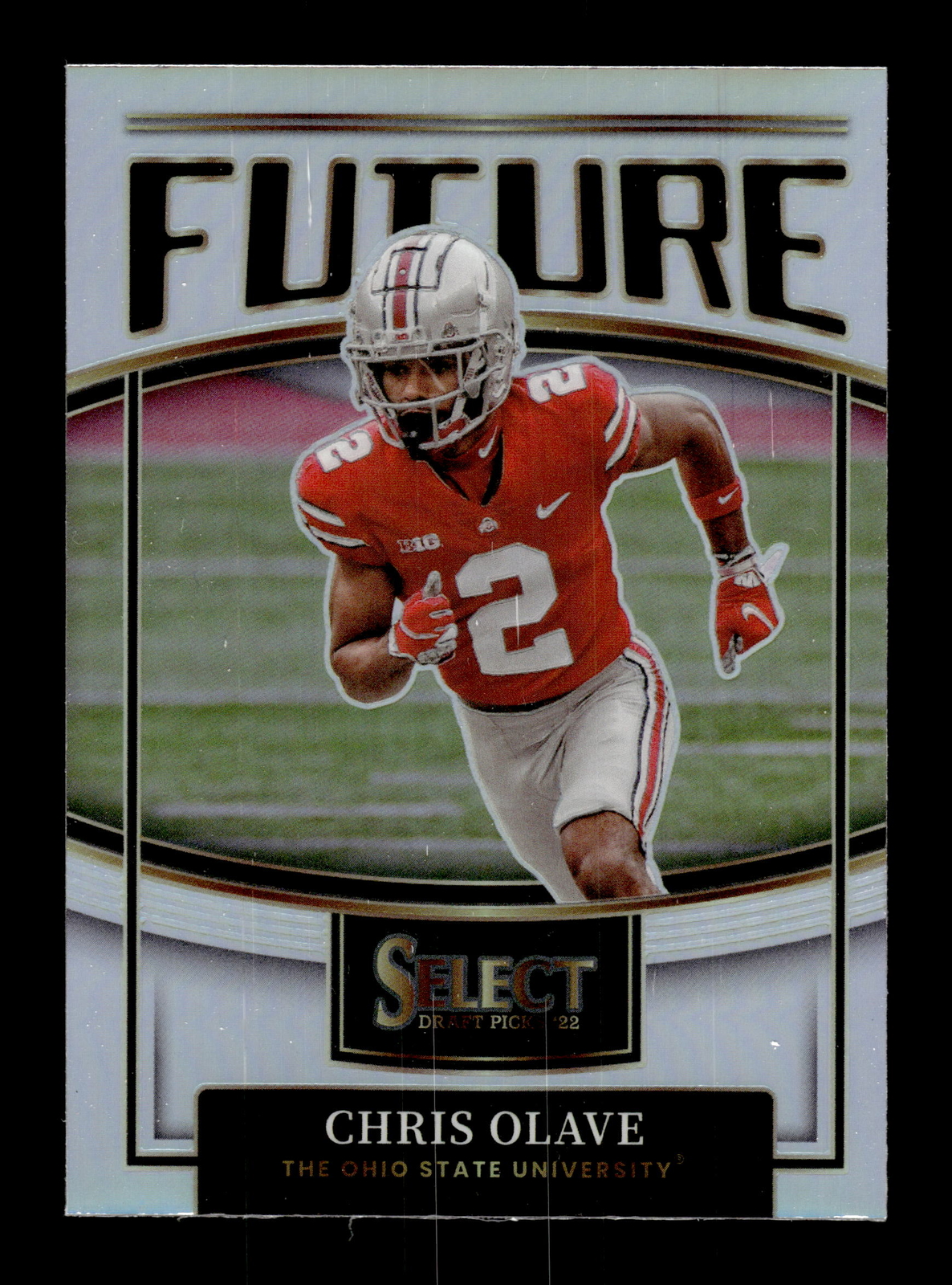Chris Olave 2022 Select Draft #F-CO RC Future Silver Prizm Rookie Ohio State