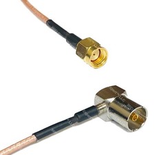 RG316 RP-SMA MALE to DVB Pal Female Angle RF Cable Rapid-SHIP LOT