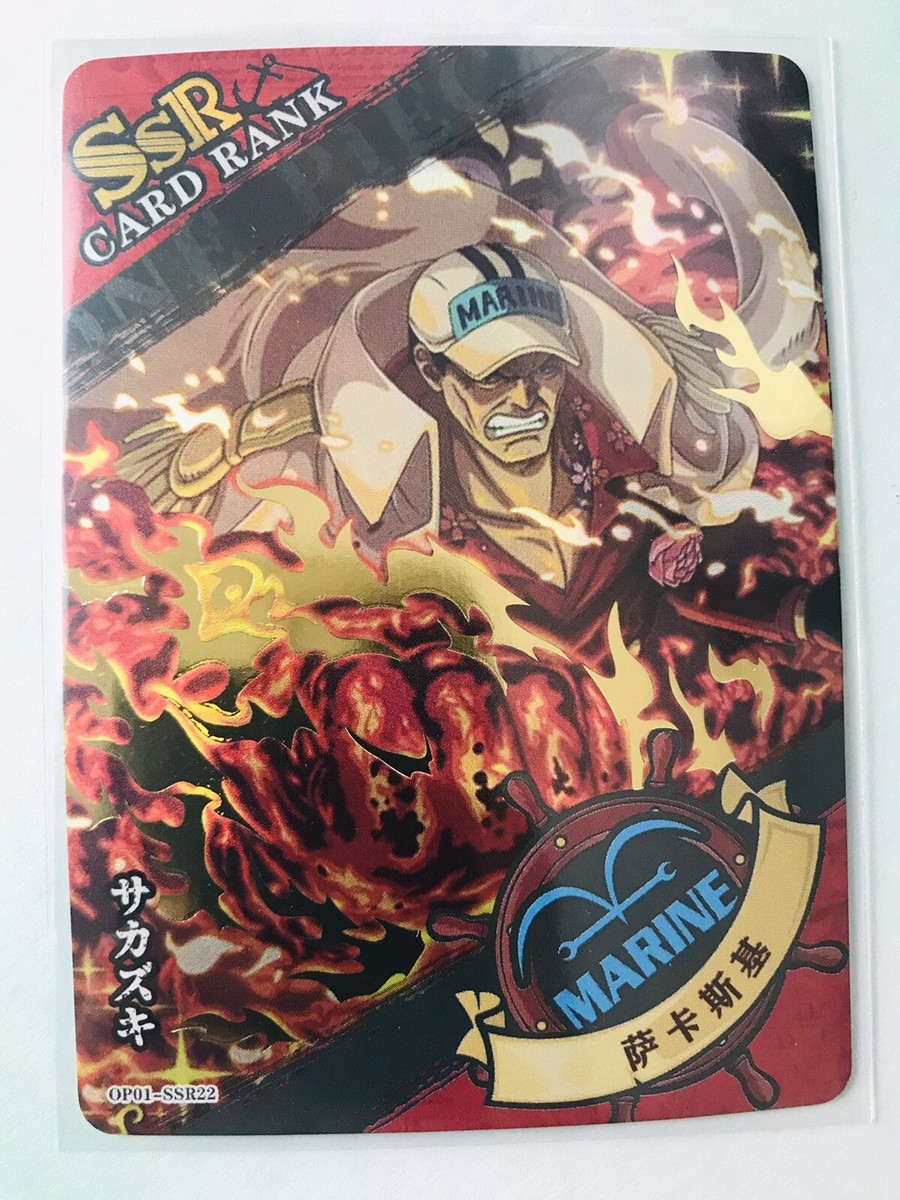 Akainu Admiral Marine One Piece Anime Manga SSR Mint Holo Trading Card CCG  TCG