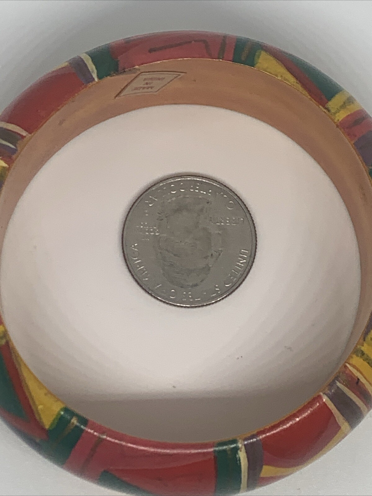 Statement wooden bangle lightweight bracelet Retr… - image 11