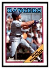 1988 Topps  #252  BOB BROWER    Outfield    Texas Rangers  FREE shipping