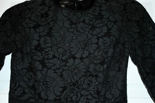 Ted Baker black lace dress NWOT SZ1 fits for US 4 - Picture 4 of 8