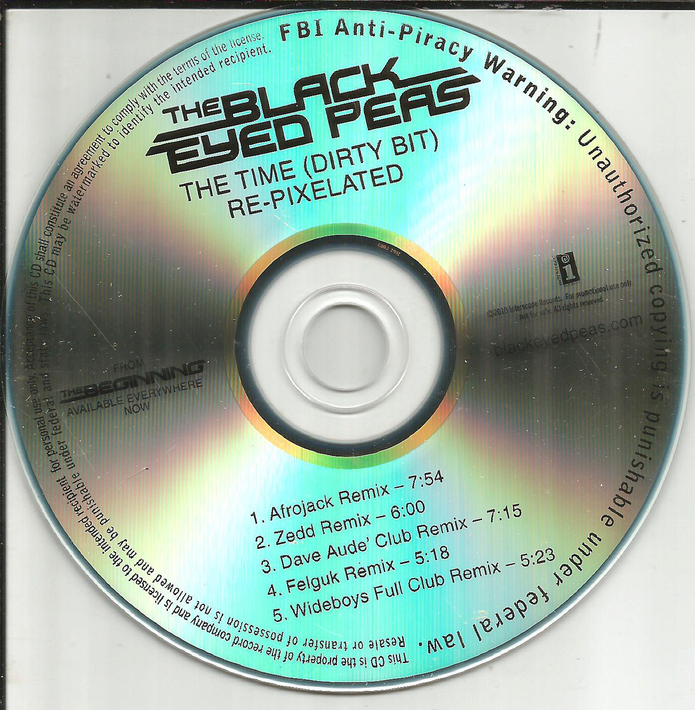 Black Eyed Peas The Time Dirty Bit 5TRX Remixes Promo CD Single Dave Aude Zedd