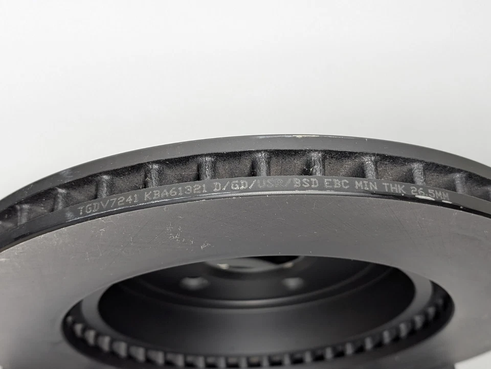 Pair Of Brake Rotors / Discs - EBC TGDV7241 KBA61321 345mm Vented High Perf. New - Image 2 of 4