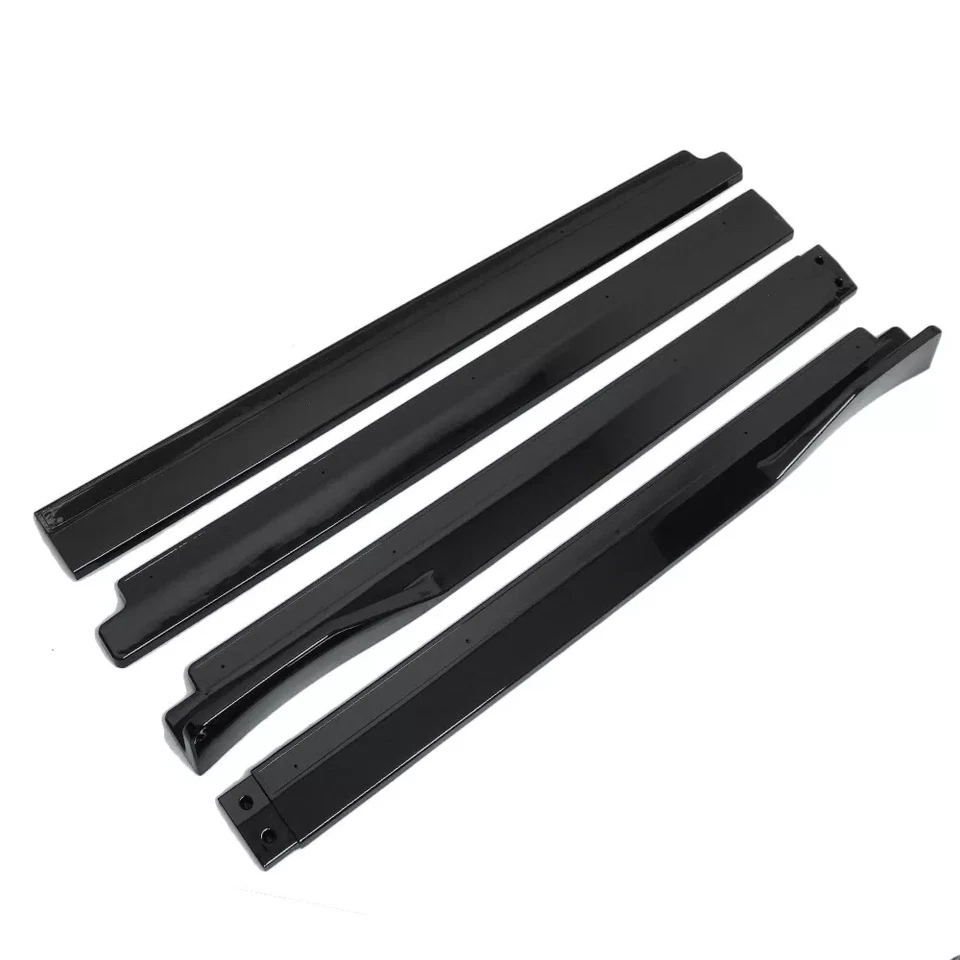 Juego de 4 piezas de extensión de faldones laterales negros brillantes estilo TRD para Toyota Camry 2018-2024 Foto 4 de 4