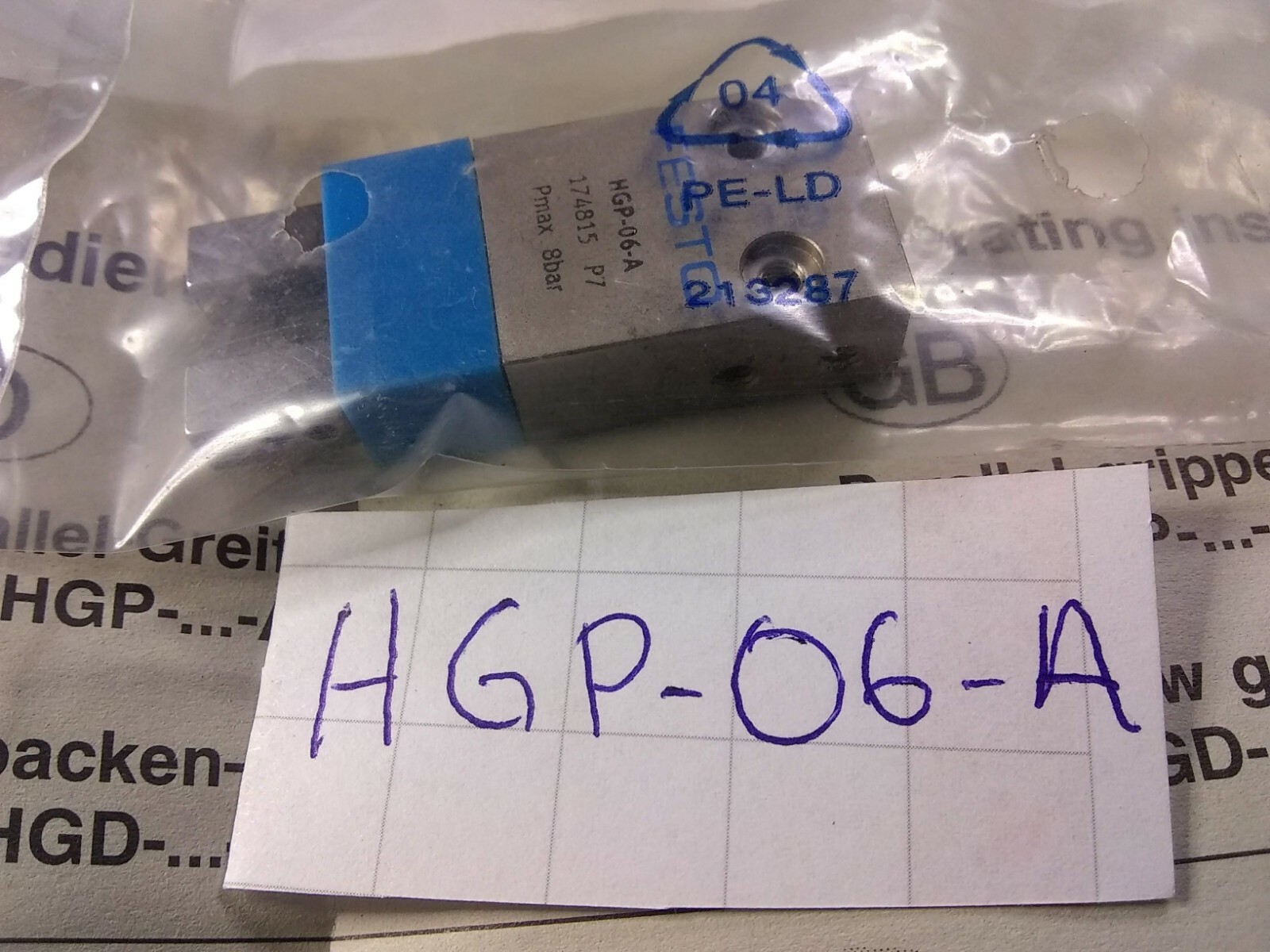 FESTO HGP-06-A 174815 P7 PMAX 8BAR
