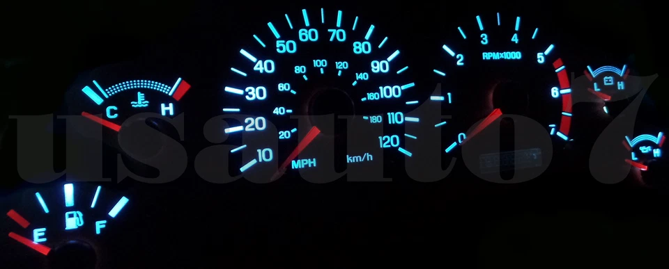 NEW Dash Instrument Cluster Gauge AQUA BLUE LED LIGHT KIT Fit 99-02 Ford Mustang Foto 3 de 4
