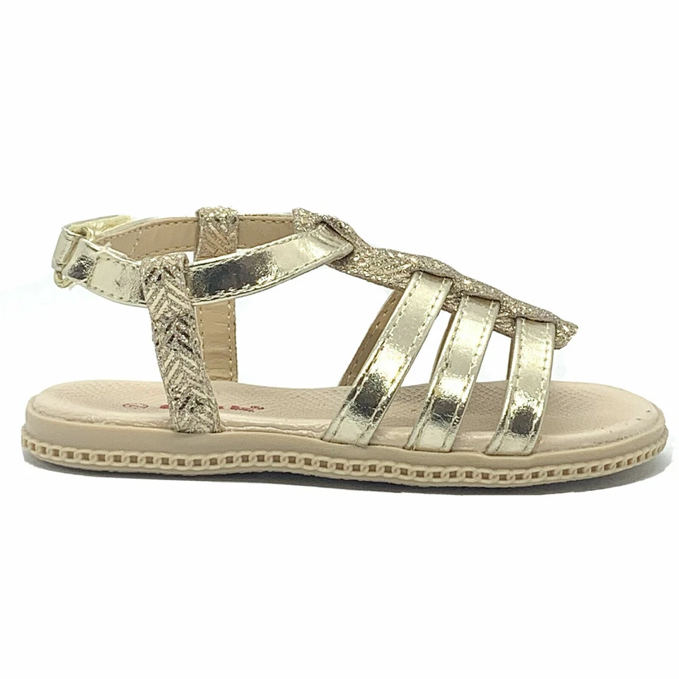 Link Holy-34 Sandalias de vestir doradas para bebé y niño pequeño concurso noche y fiesta talla 8 Foto 3 de 4