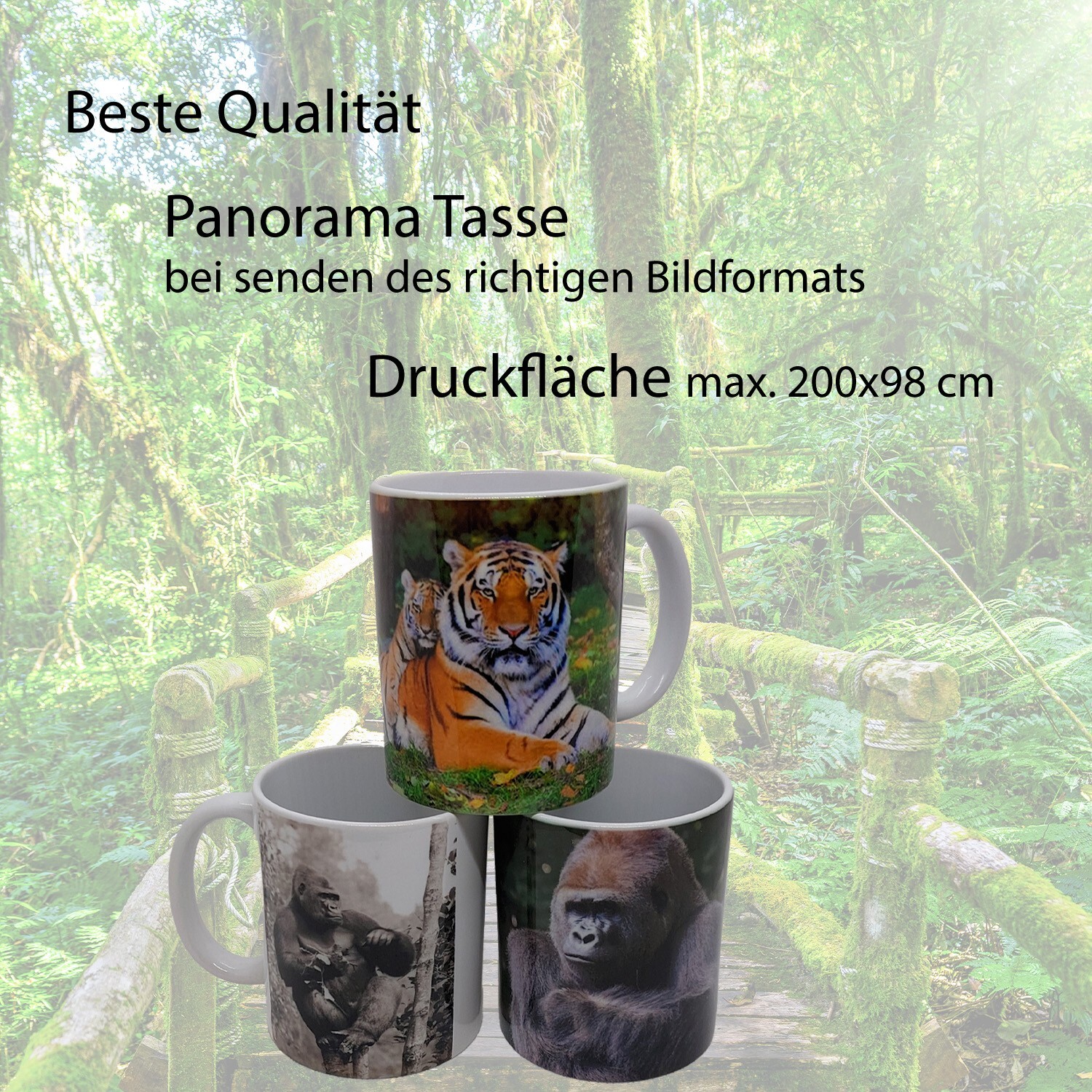 Tasse mit Spruch Bild Foto Wunsch Name Geschenk Kaffee Becher Bedruckt Text Logo