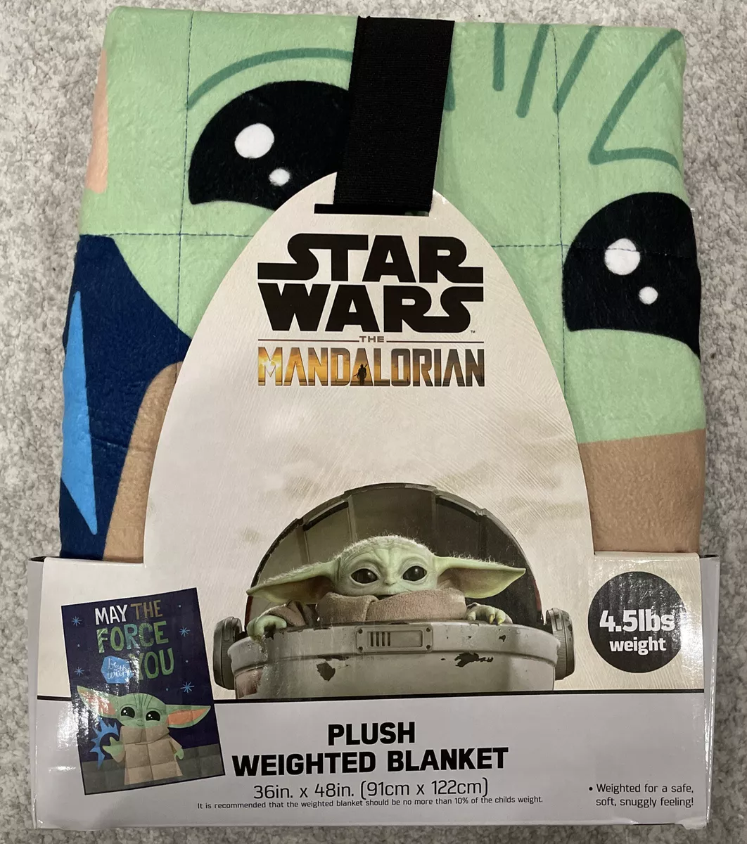 Star Wars The Mandalorian Child 4.5lb Soft Plush Weighted Blanket