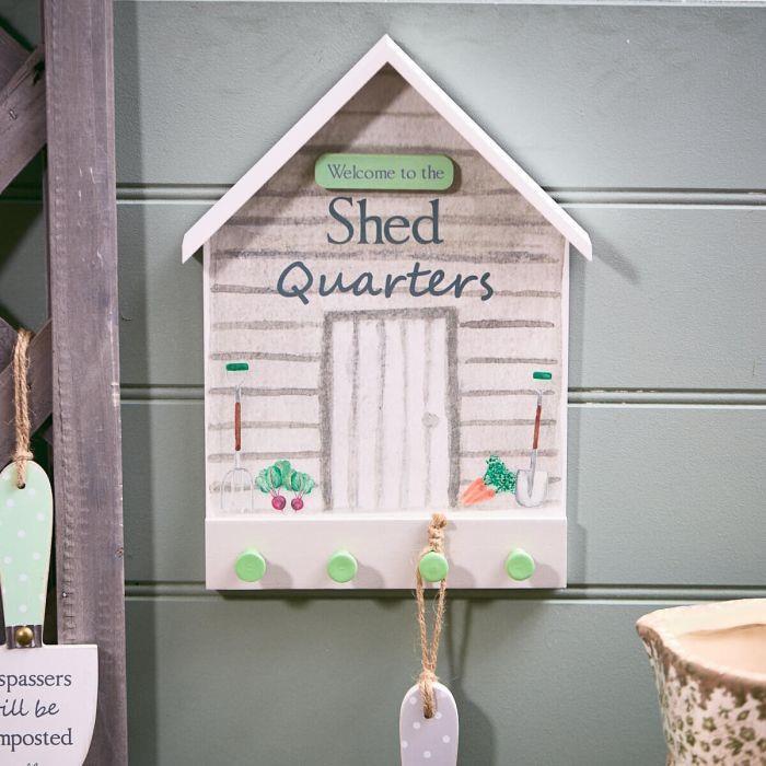 Wooden Garden Plaque Sign Hanging Gift Pegs Shed Outdoors Home Gardening