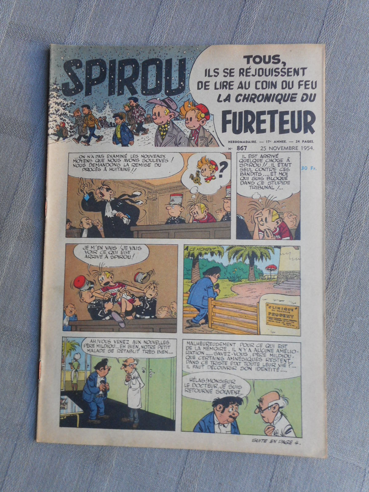 Hebdo Le Journal De Spirou No 867 1954 In Very Good Condition