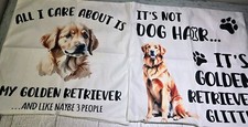 Golden Retriever TWO Pillow Covers 17x17" Square Zipper Novelty DesignsNEW