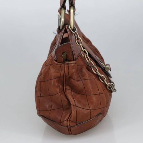 Bally Moreen T Brown Leather Handbag Authentic - Picture 3 of 23