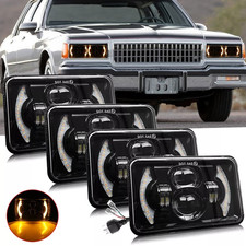 4pcs 4x6 Led Headlights Hilo Sealed Beam Drl For 1977-1986 Chevrolet Caprice 4pcs 4x6 Led Headlights Hilo Sealed Beam Drl For 1977-1986 Chevrolet Caprice