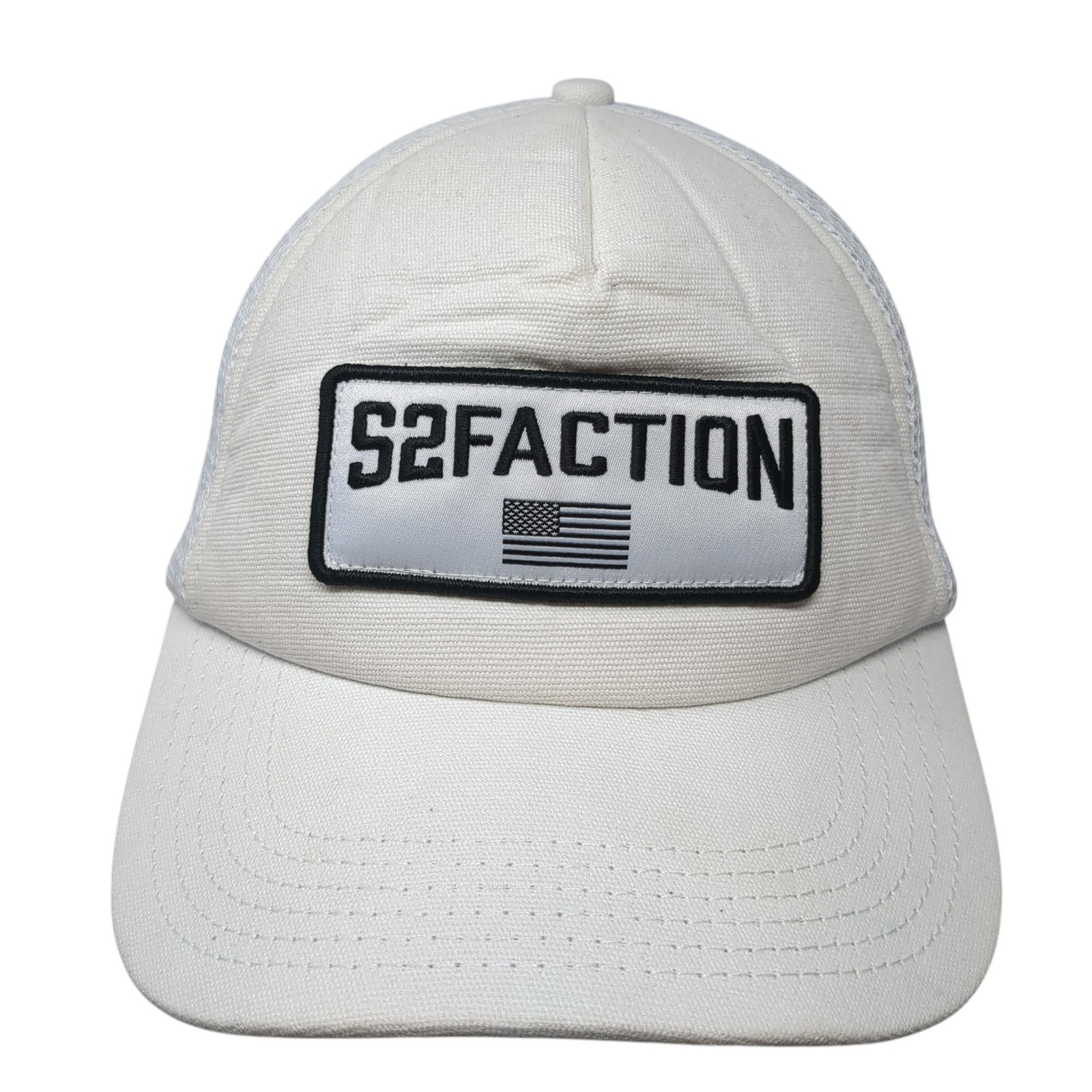 S2faction Patch Snapback Trucker Hat White One Si… - image 1