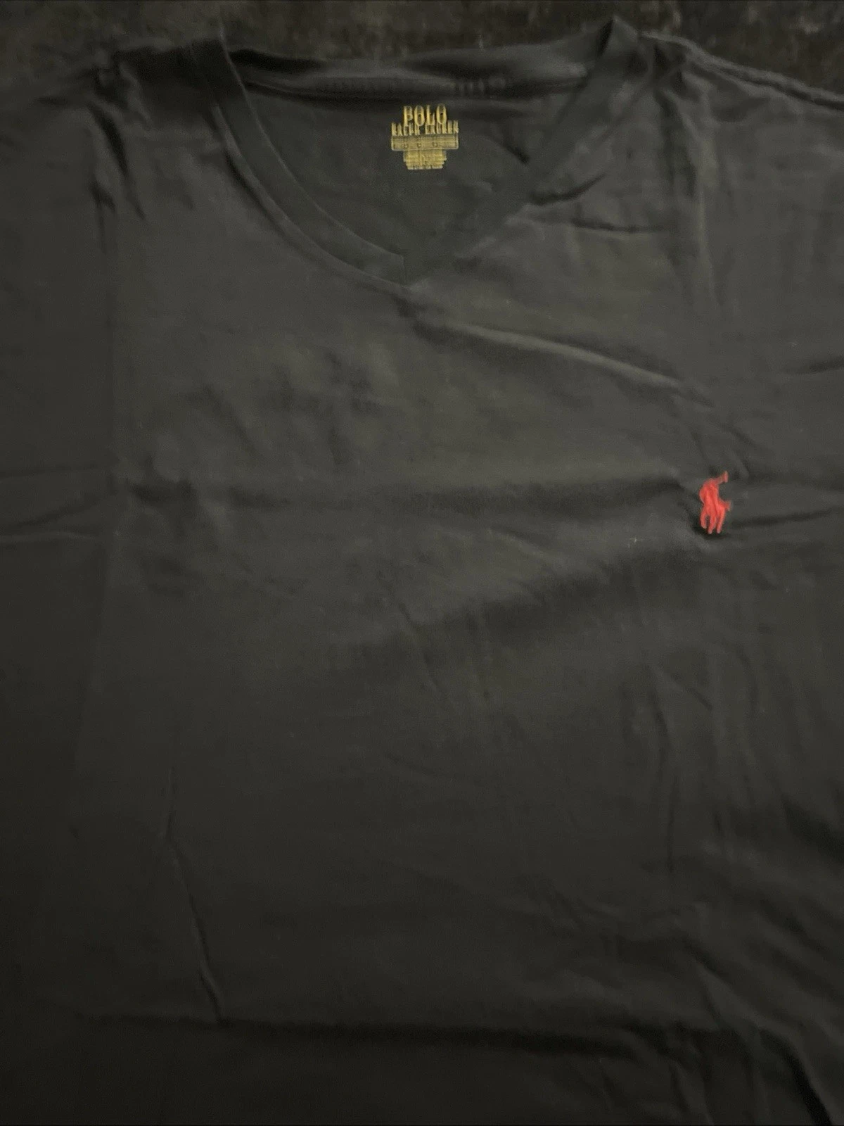 Mens Polo Ralph Lauren V Neck T Shirt 3xl Black With Res Pony