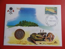 *Numisbrief  Malediven mit M&uuml;nze*  (ALB39)