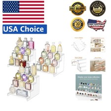 Sturdy 4 Tier Plastic Display Stand - Easy to Clean and Elegant, 9 Inch, 3-Pack