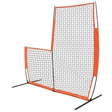 MR Portable Baseball L-Screen 7x7FT, Lightweight Pitcher Protector Screen,