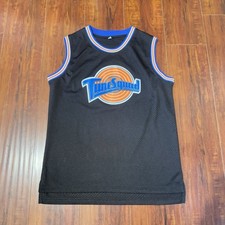 Space Jam Bugs Bunny 1 Tune Squad Basketball Jersey Blk Sz Large Youth/Kids