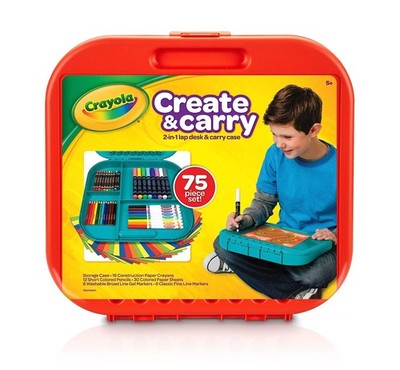 Crayola Create 'N Carry Travel Art Set for 75 Count (Pack of 1), Assorted