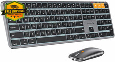 ProtoArc Bluetooth Keyboard Mouse Mac Backlit Rechargeable Multi Device Set