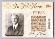 Pieces of The Past The Bar Hybrid Edition 2018. Henry Ford Relic Card #ITN-18