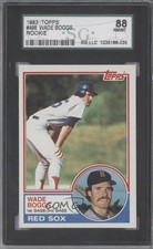 1983 Topps Wade Boggs #498 SGC 88 HOF 1u6