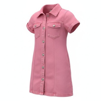 zara pink denim dress Zara | Dresses | Zara Girls Denim Pink Button Up Dress