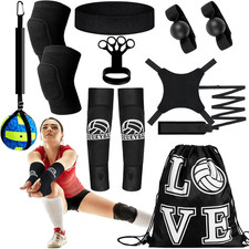 8 Set Volleyball Training Equipment Aid Solo Volleyball Trainer Gift Kit to Prac