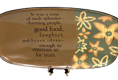 Hallmark Maya Angelou Oval Platter retired 2001 Approx 16 1/2'' long MYG1152 MINT