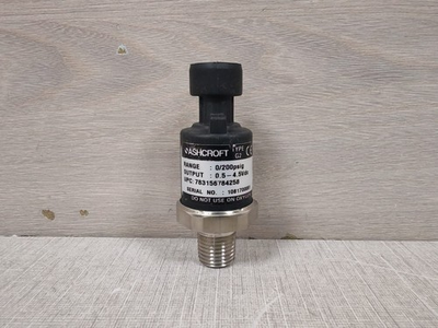 #ad ASHCROFT G2 PRESSURE TRANSDUCER 0 200 PSIG 0.5 4.5Vdc UPC: 783156784258 $110.00