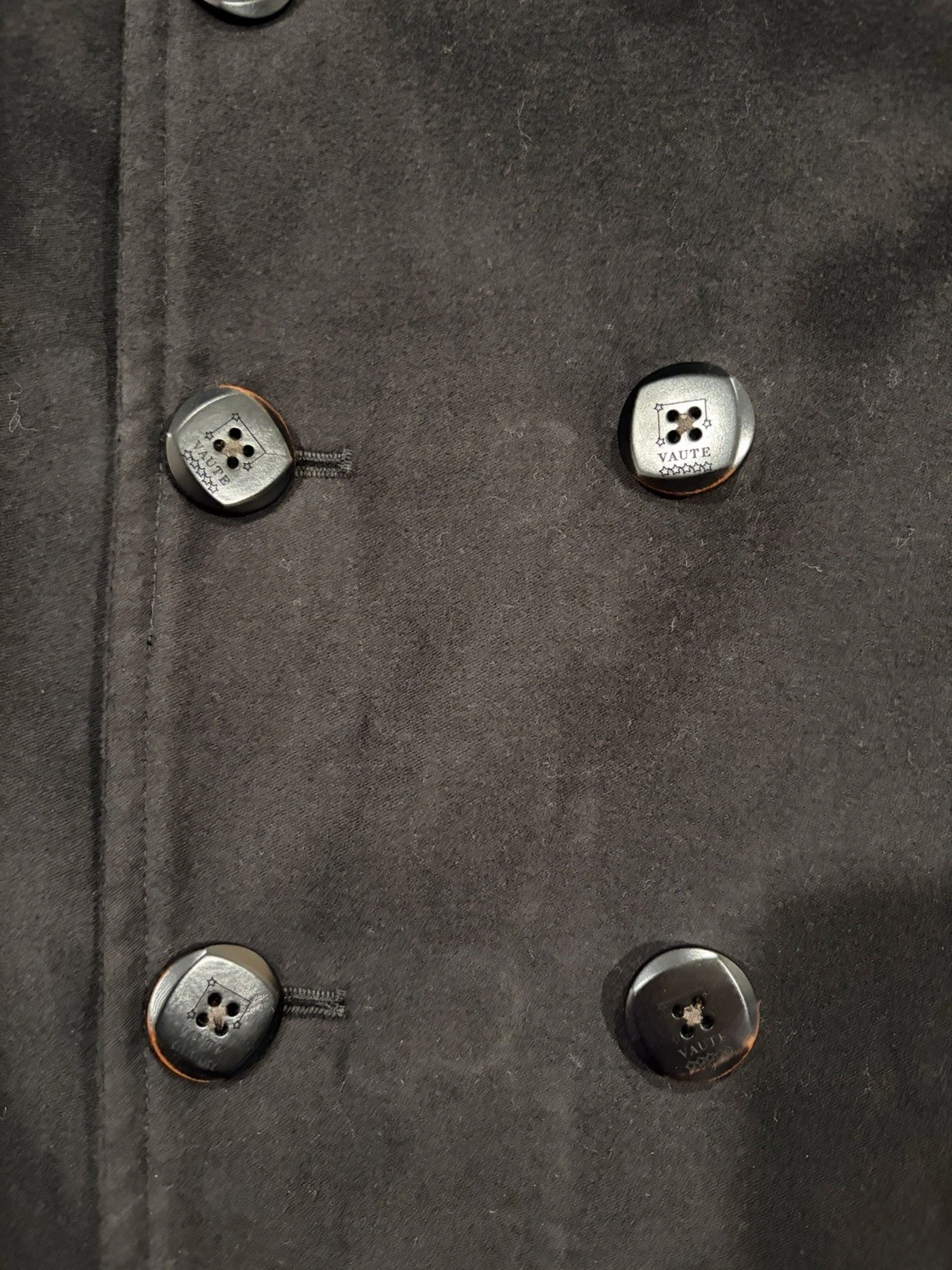 Vaute Men Vegan Peacoat Coat 100% Organic Cotton Recycled Lining NYC Size S image 7