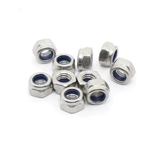 M5 Nylon Inserted Lock Nut, A2 304 18-8, Stainless Steel